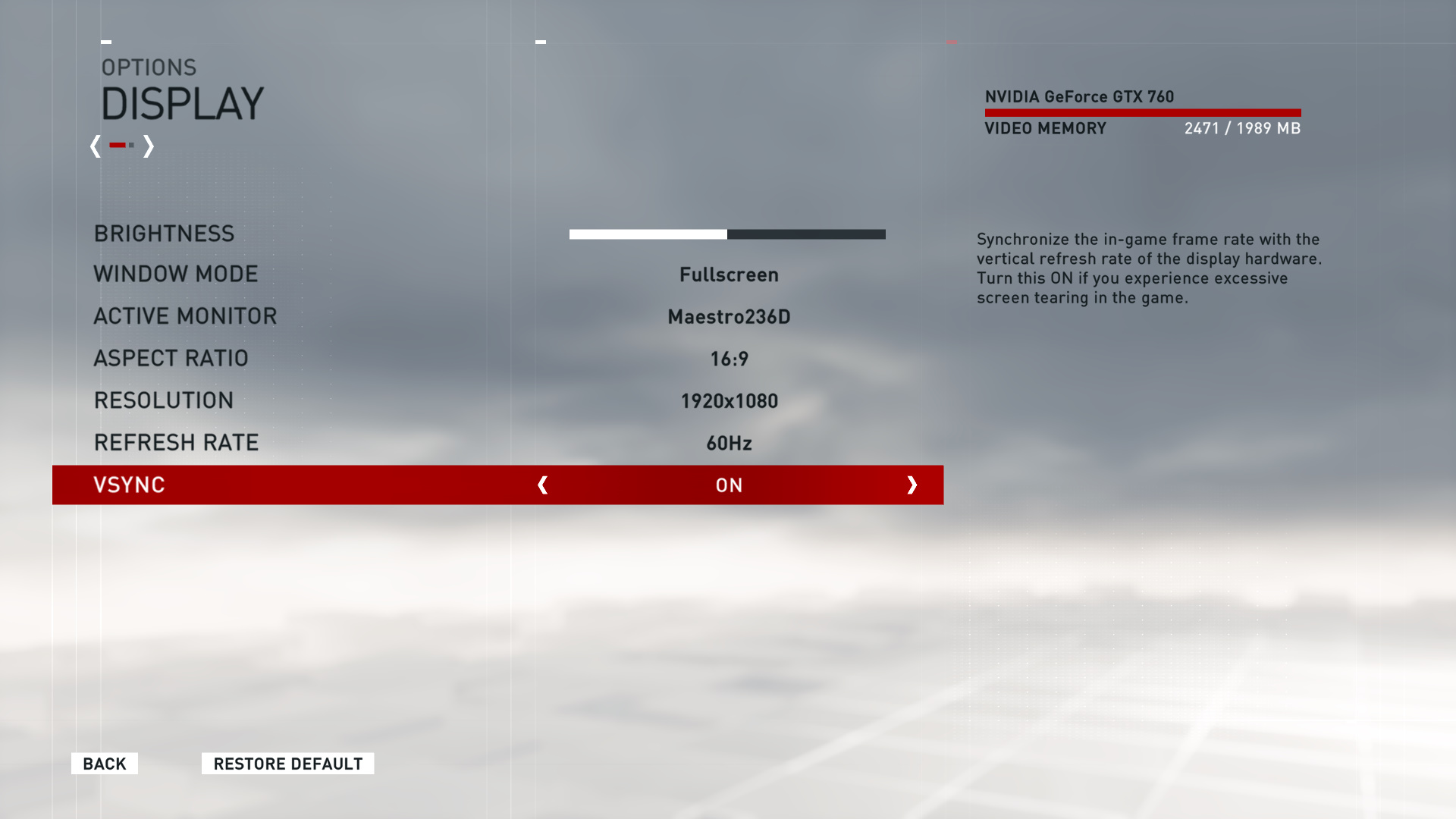 Assassin's Creed Syndicate settings